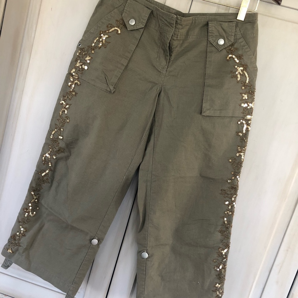 Cache .. beaded cargo pants